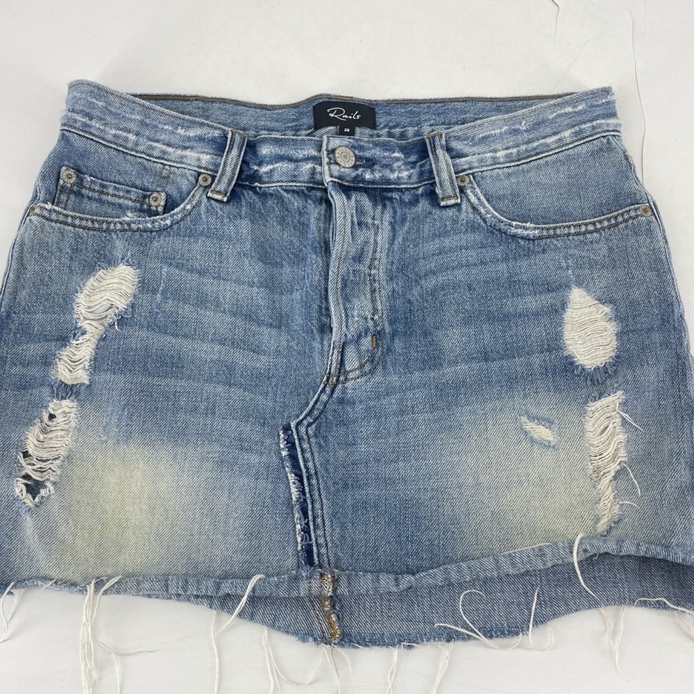 Rails Denim distressed mini skirt size 28 medium